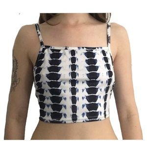 Unique Snake-print tie-up Cropped Tank